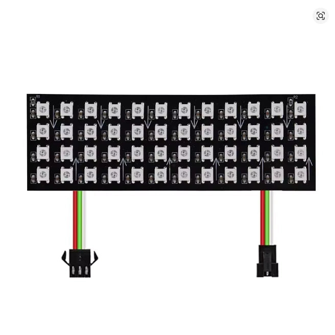 Flexible RGB Matrix LED Panel WS2812B – Individually Addressable Matrix LED Display (4x12, 8x8, 16x16, 8x32)