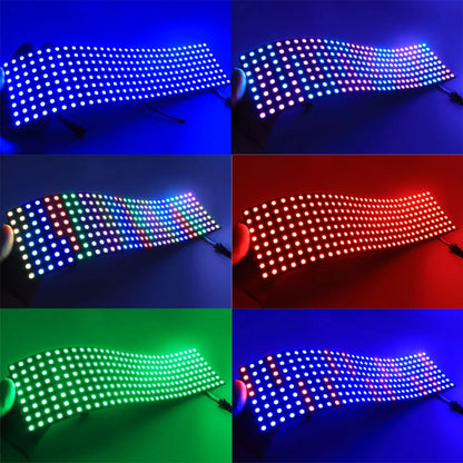Flexible RGB Matrix LED Panel WS2812B – Individually Addressable Matrix LED Display (4x12, 8x8, 16x16, 8x32)